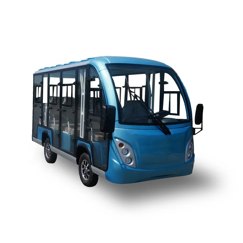 14 Seater Fully Enclosed Battery Operated Electric Sightseeing Bus City Bus
