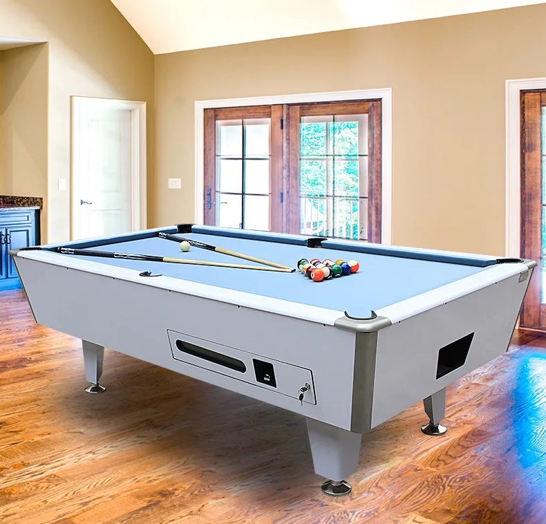 Factory Direct 7 8 9 ft Slate Bed Commercial Pool Table 8ft Wood Grain Coin Operated Pool Table