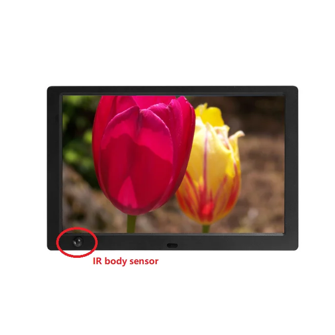 IR motion sensor 10.1 inch LCD ads video loop player frame display screen