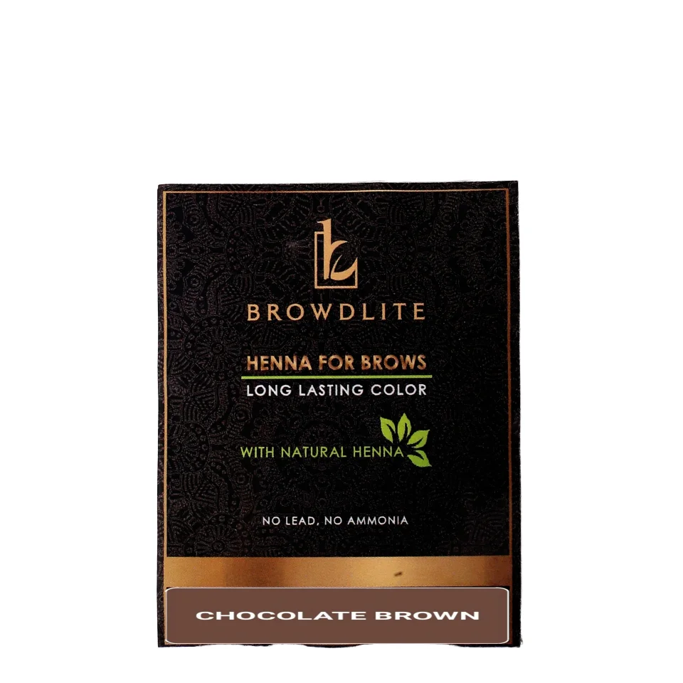 Customizable Complete Brow Powder Kit Semi-Permanent Natural Henna for Eyebrows with Private Labeling & Packaging