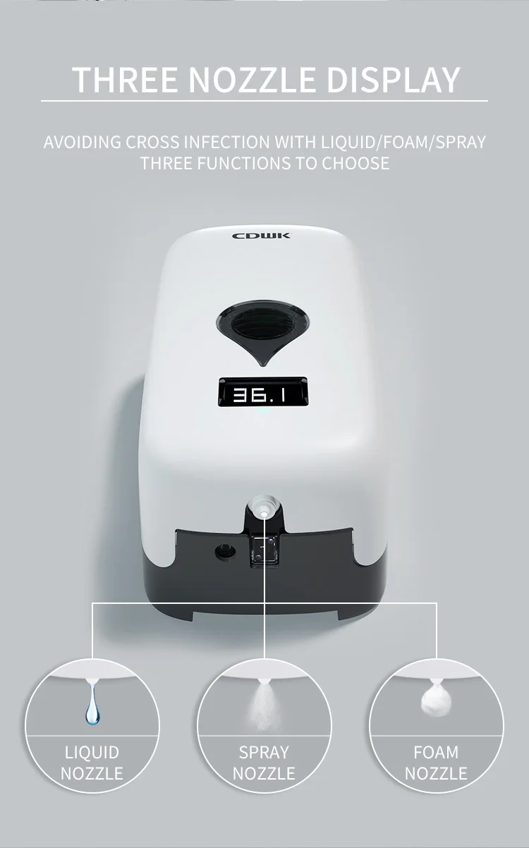 CDWK k9 pro hand wash dispenser liquid soap touchless automatic alcohol dispenser