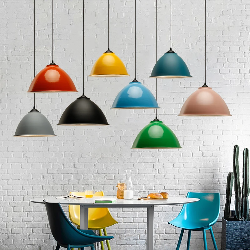 Modern  Pendant lamp e27 aluminum  hanging light  workshop home office shop hotel restaurant gym dance room metal pendent light