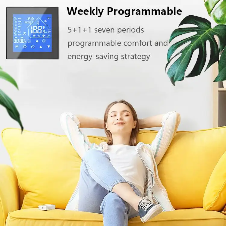 eWelink Smart Home Programmable Thermostat Floor Heating PC Mobile Phone Alexa/Google Assistant Remote Control Works Google