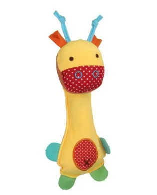 China Factory Plush Hand Rattle BB Stick animal designs baby toys 6 to 12 months baby rattles