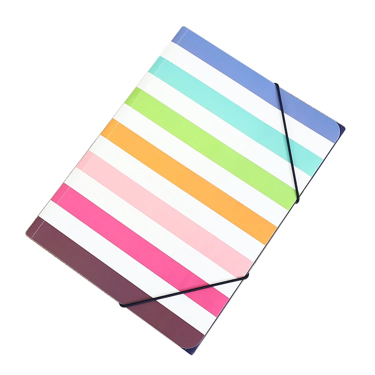 High quality direct sale custom logo cheap portable document bag pp plastic folder a4 size file folder bag with elastic