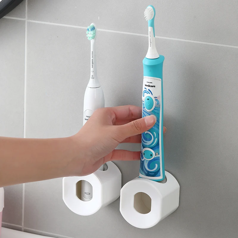 Лидер продаж Amazon, не пробиваемый клей 3 м, водонепроницаемый держатель для зубной щетки, самоклеящийся настенный держатель для электрической зубной щетки