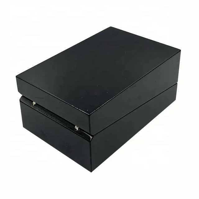 hot sale new design piano black lacquer finish luxury wooden perfume gift box