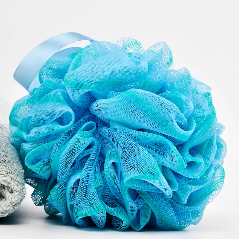 Большая губка для ванны душа пуф Loofahs Экологически чистая отшелушивающая сетчатая щетка мяча
