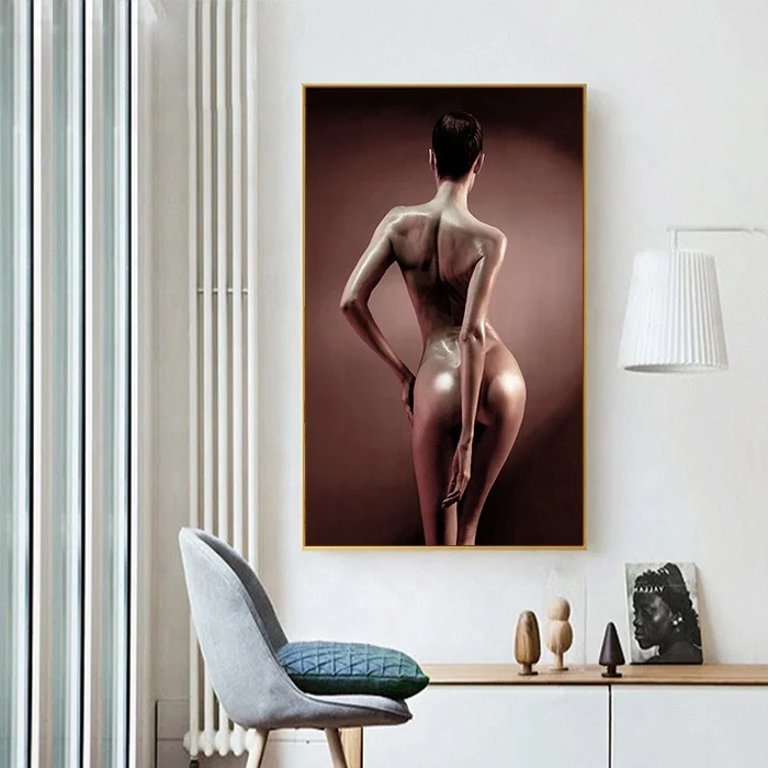 Customize Large Decorative Canvas Print Wall Art Sexy Woman Nude Print on Canvas Framed Canvas Cuadros