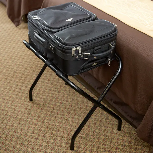 Black Folding Hotel Luggage Tray Stand