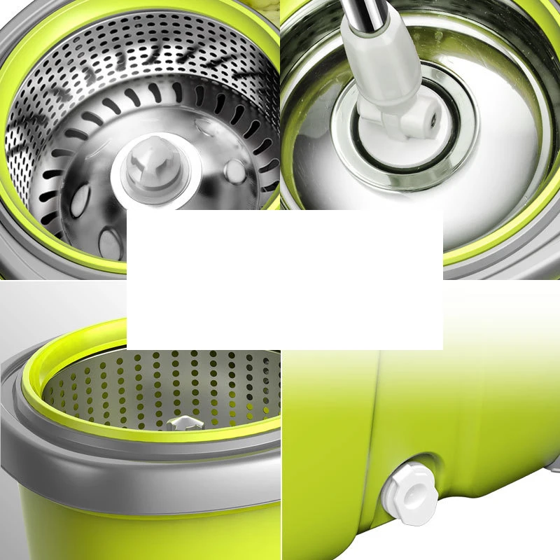 Wholesale High Quality Household Mop Wooden Cleaning Floor Mop Free Hand Wash Rotary Mop