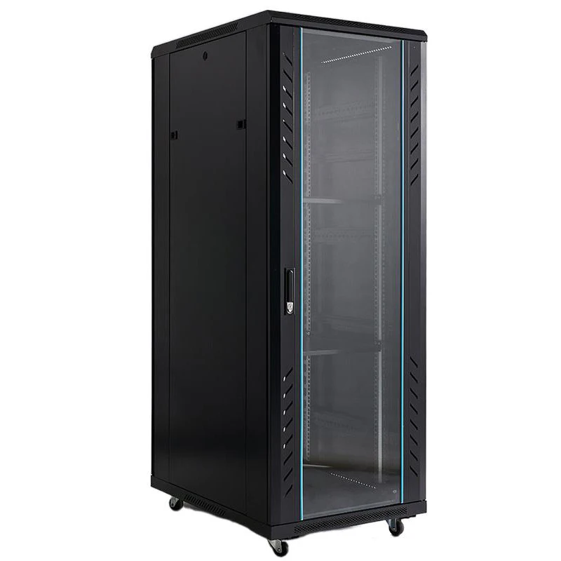 Steel Cabinet For Computer Network Server Rack 12U 24U With Plane Net Door 42U Glass Front Gcabling 19Inch Data 37U