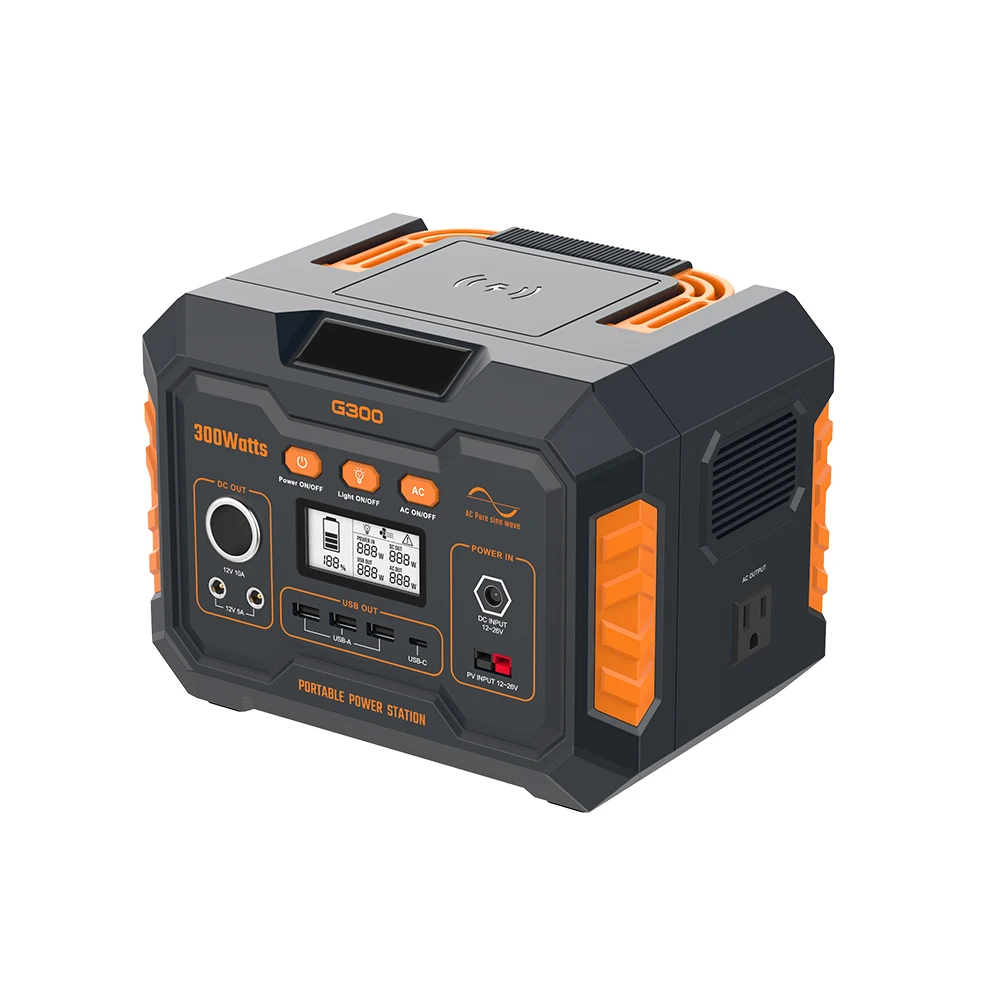 2023 Custom Logo Off Grid Solar Energy System 300W 500W 1000W Outdoor Solar Power Bank Type-C Portable Power Station Generator