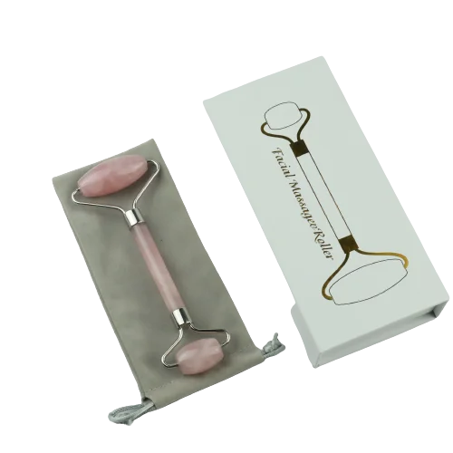 Bulk Cheap gold high qualoty gua sha rose quartz jade derma stone face roller jade roller