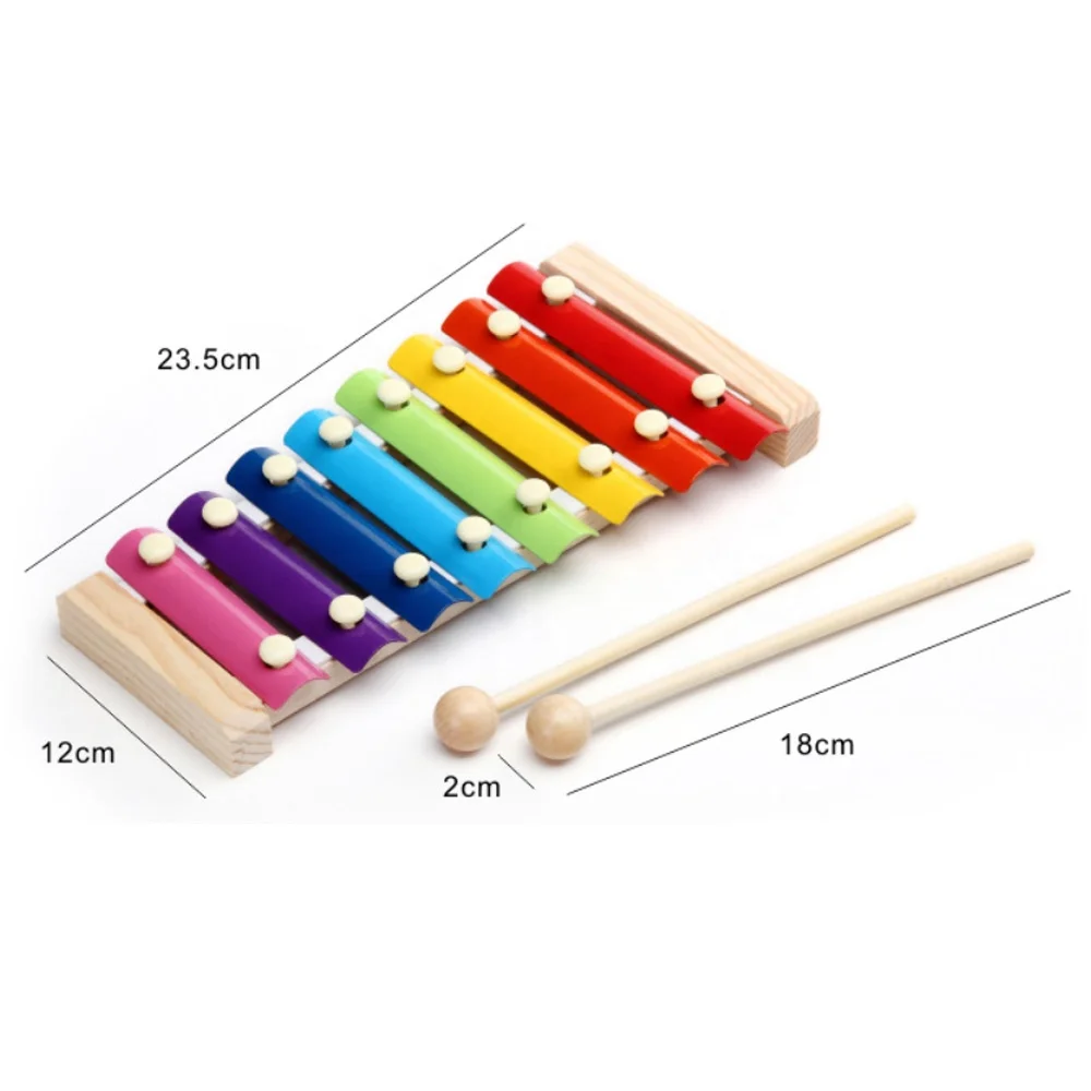 Children preschool education eight-scale percussion xylophone wooden musical toys for kids