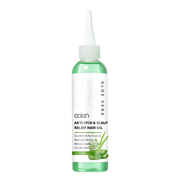 Organic Dry Flaky Scalp Treatment Aloe Vera Anti Itchy Remove Build Up promote Hair Growth Scalp Oil Private Label