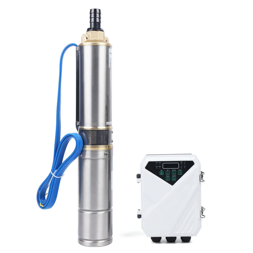 Solar Submerged 24V48/72v DC Head Steel Motor Stainless POWER  1hp 2hp Water Pump