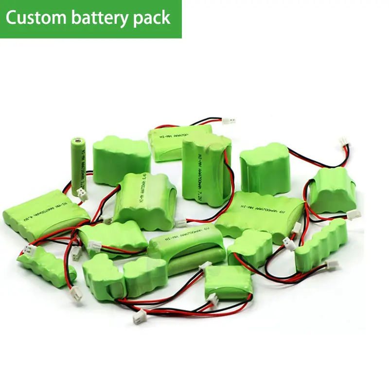 Factory 1.2V nimh rechargeable battery pack 300-4500mah 2.4V 3.6V 4.8v 6V 7.2V 8.4V 9.6V 12V 14.4V 18V 24V AA AAA SC C batteries