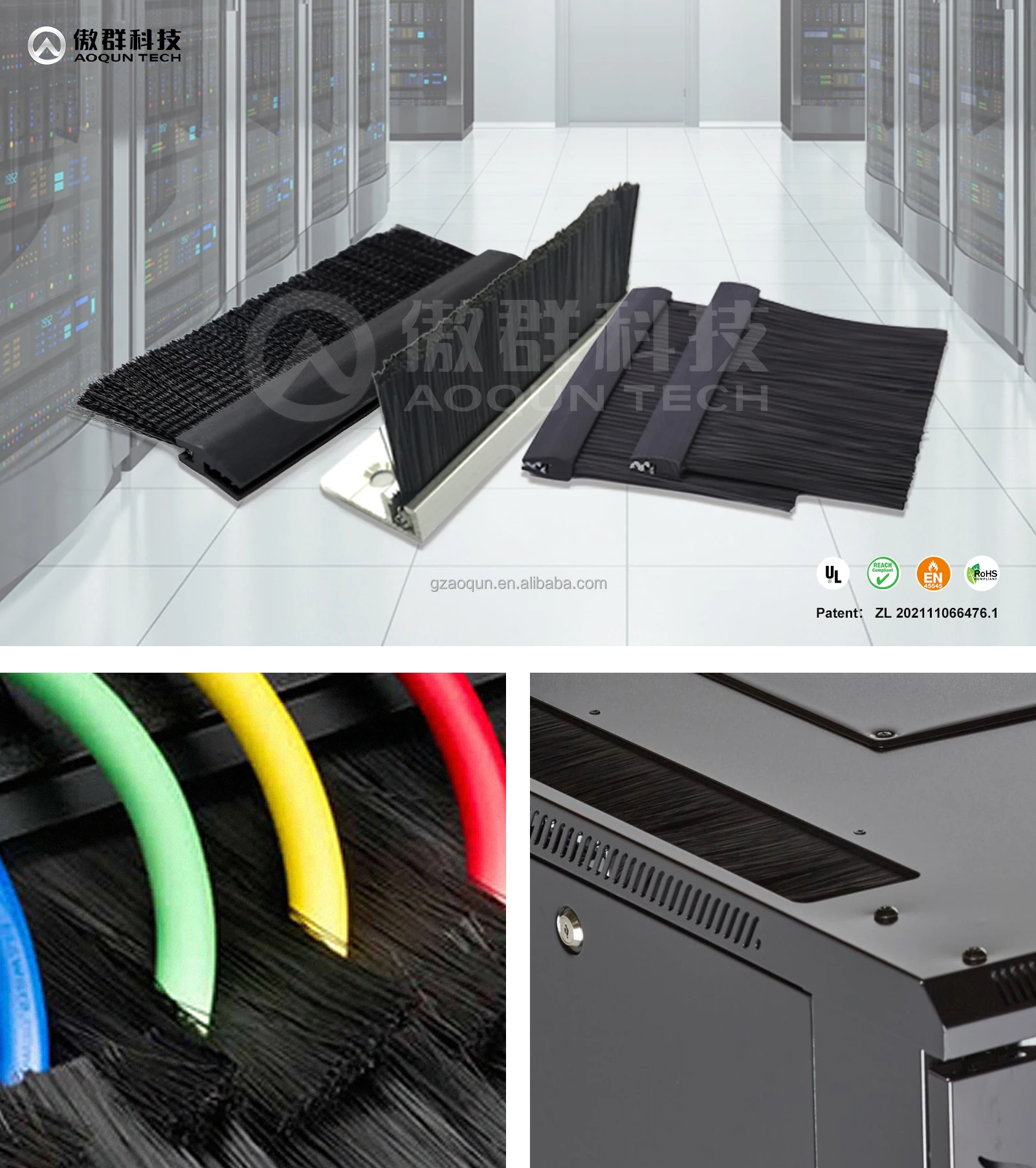 High Flame Retardancy Cable Entry Brush for Gland Plate