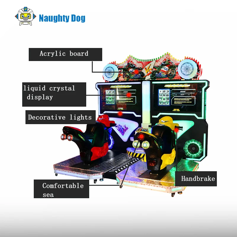 High quality Double Player Coin Operated Arcade Motorcycle Game Machine Racing Simulator Ride Motor Game for Game Center