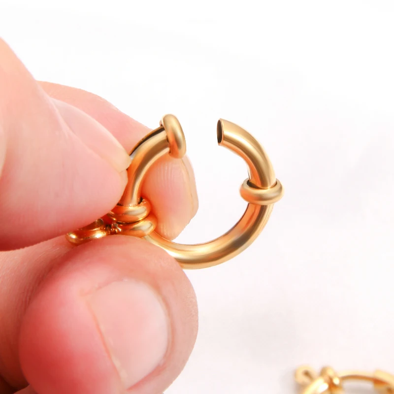 Connection Buckle Jewelry Making Stainless Steel Gold Plated Spring Clasp For Diy Bracelet Necklace