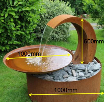 Metal garden water fountains decorative outdoor sculpture water features
