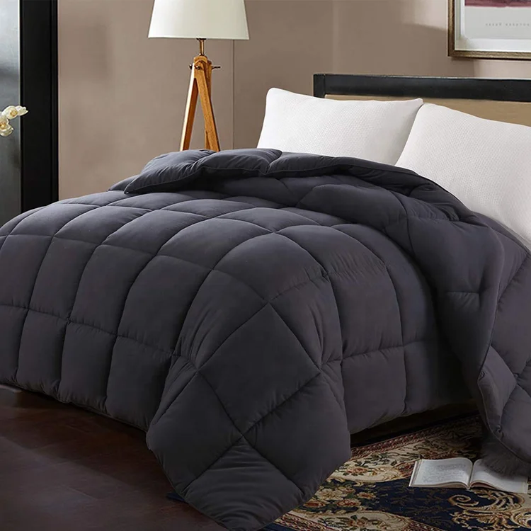 Customized Dyed Brushed Down Alternative Quilted Comforter Microfibre Duvet Hypoallergenic