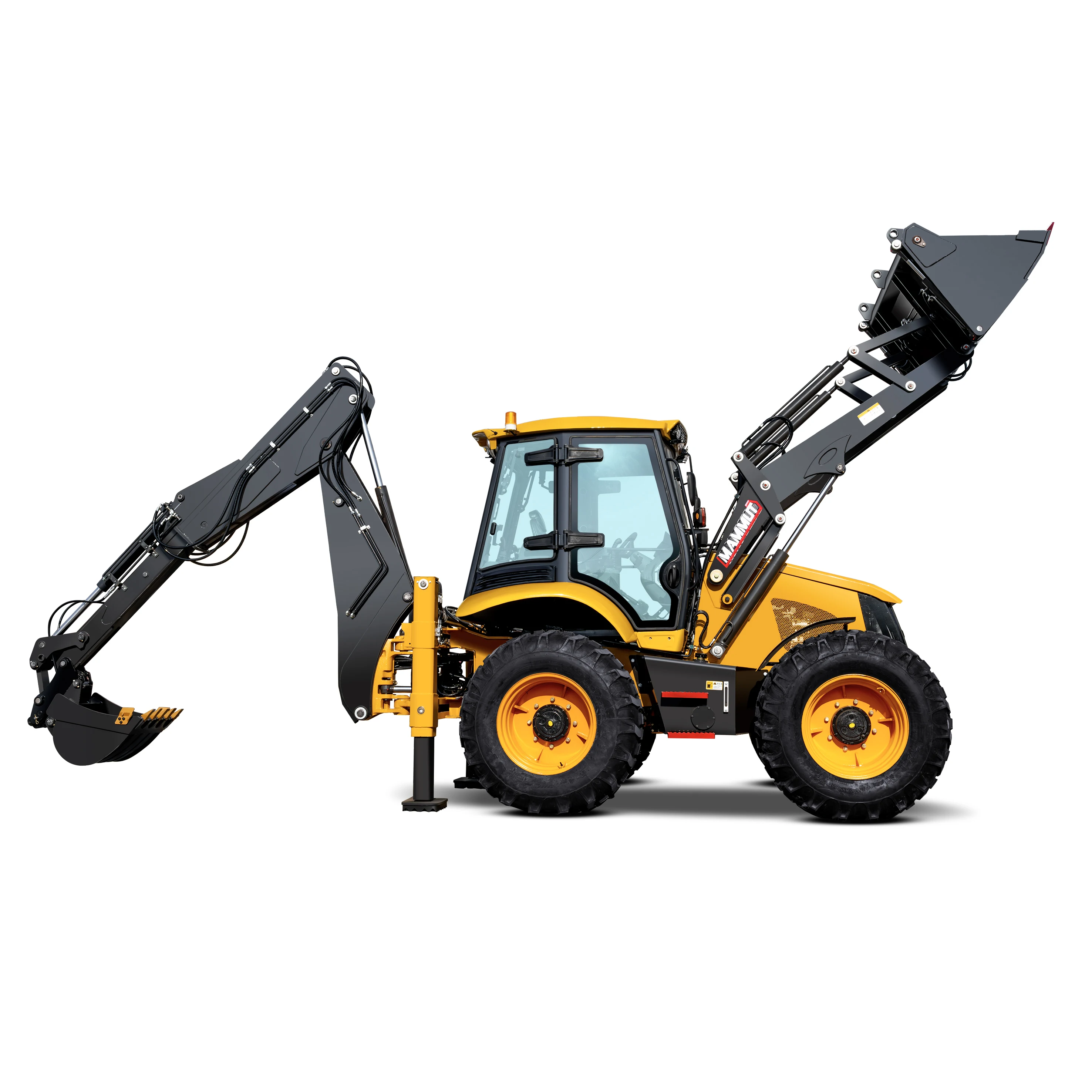 Backhoe tractor 338H manufacturer directly sale 4x4 50hp compact tractor with loader and backhoe mini
