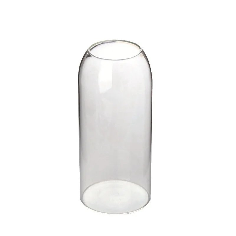 Wholesale Indoor Decor Wooden Lid Glass Vase Micro Landscape Ecological Glass Cylinder Bottle Hydroponic Plant Terrarium