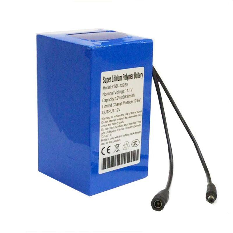 Super Rechargeable 12v 20Ah li-ion battery pack with on off switch for LED strips Wifi booster cctv camera