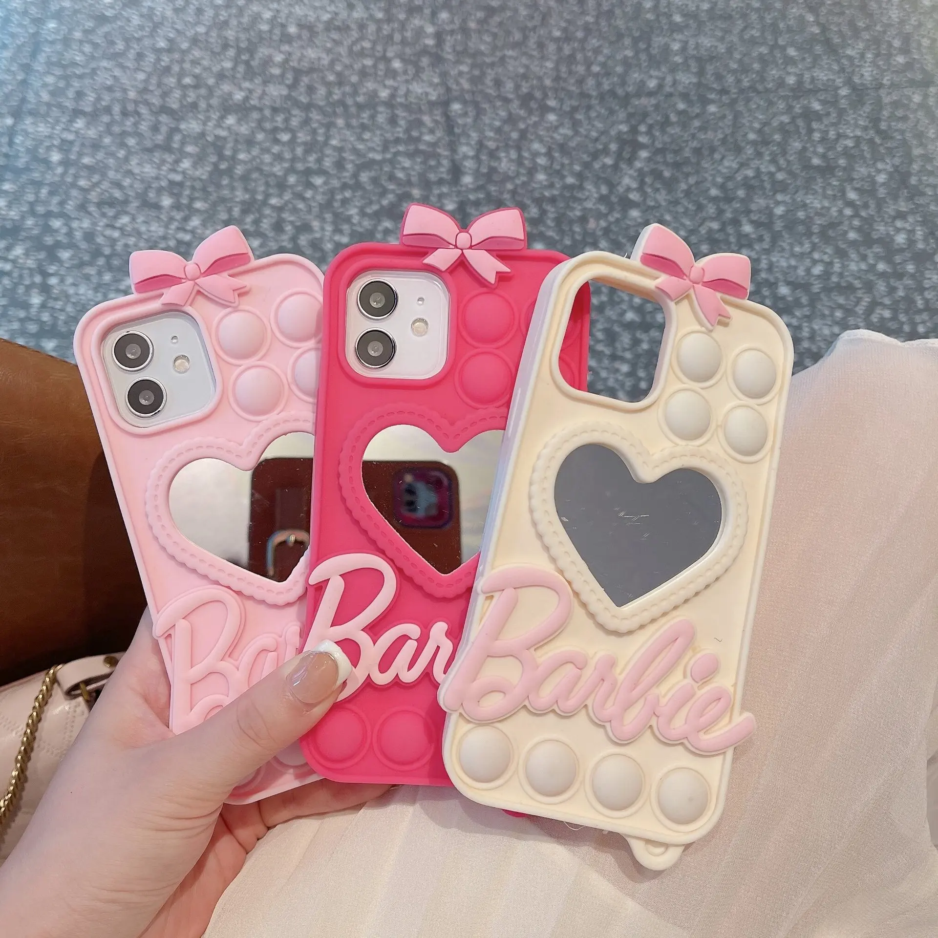 Lovely Protective Case Soft Women Girl Mirror Phone Case for iPhone 11 11 Pro Max Barbie