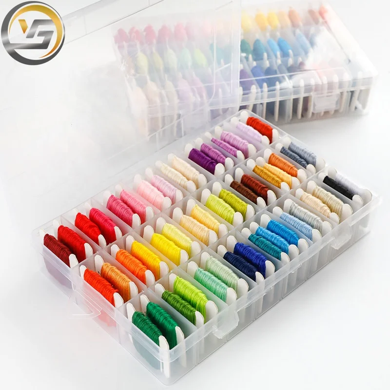 Wholesale 50color/box Hand Cross Stitch Knitting Sewing Thread Embroidery Floss Thread set