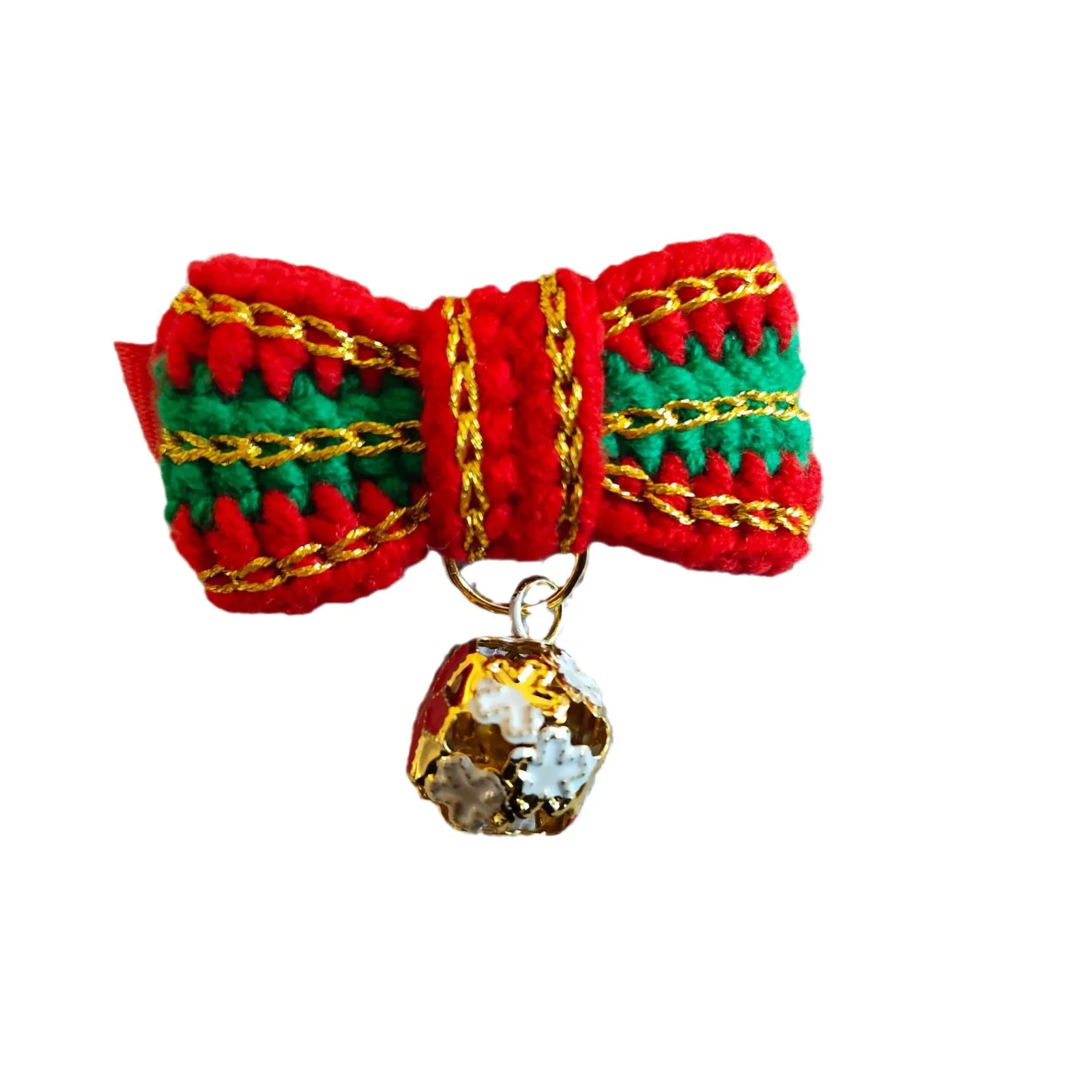 Handmade Knitted hairpin Christmas ribbon bow girl crochet flower hair clip Knit Flower Hairpin Knit Wool Bow Hairpin