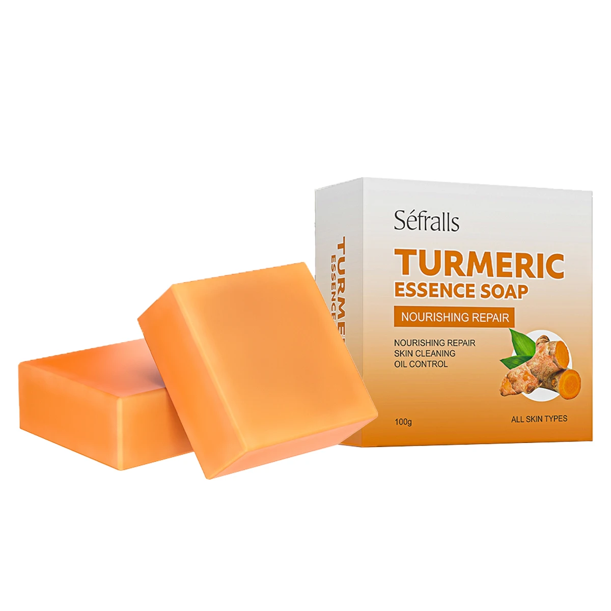 Custom Handmade Turmeric Soap Plant Extract Private Label Skin Care Removes Mites Cleanses Cuticle Dirt Facial Cleansing Shower