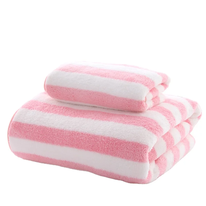 
Custom micro fiber stripe bath towel 100% factory directly sale luxury guest towel 80%polyester+ 20%polyamide microfiber beach towel 