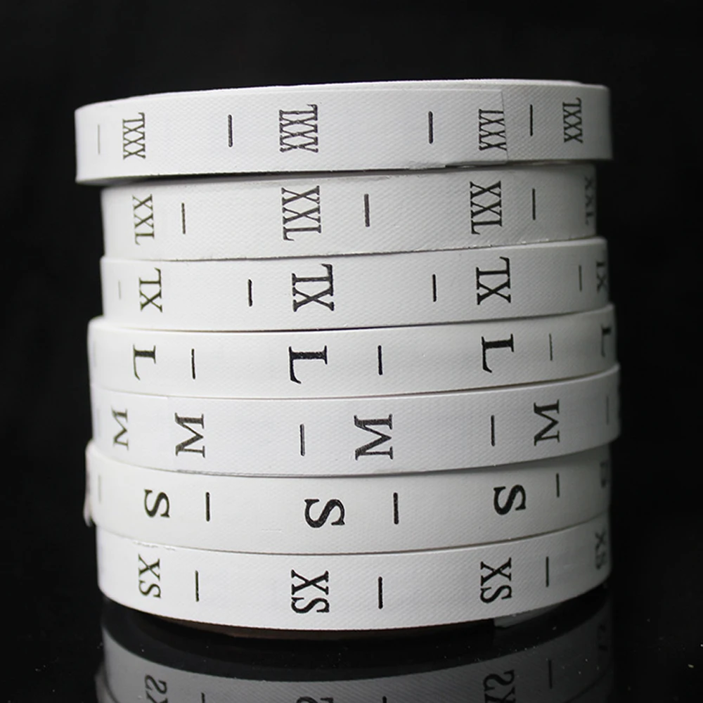 Stock wholesale  Xs S M L Xl child cloth garment size label tags