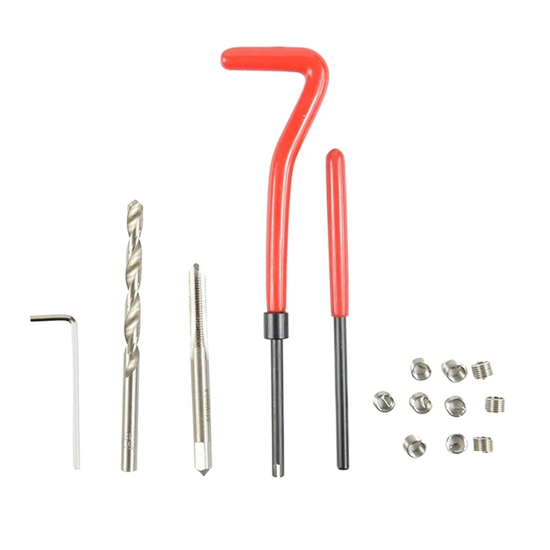 131pc Thread Repair threaded drill bits Kit Set Auto Car Tool Helical Coil Set