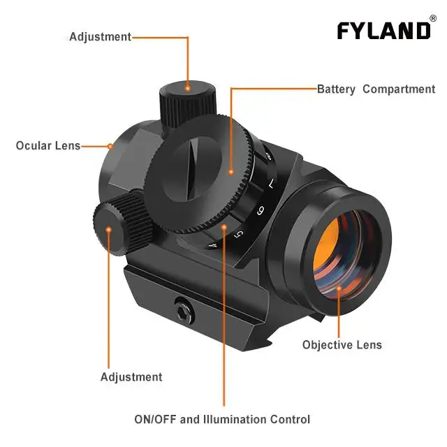FYLAND 1x30 Красный Зеленый точечный лазерный прицел 20 мм крепление тактический
