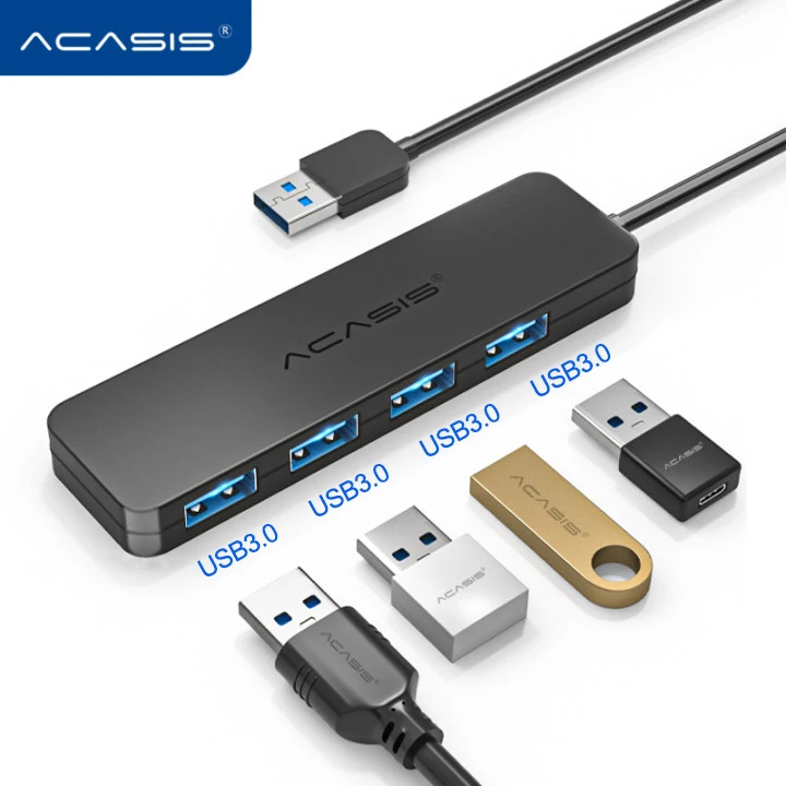 Концентратор USB 3 0 4 порта 2 внешний разветвитель с портом Micro зарядка для Mac ноутбуков компьютеров аксессуары