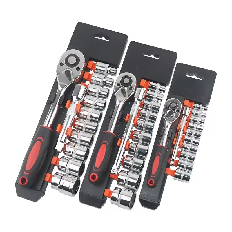 Flex Head Ratchet Wrench Automotive Allen Herramientas 1/2 1/4 3/8 Size  Impact Torque Wrench Hand Tools Repair Wrench Set