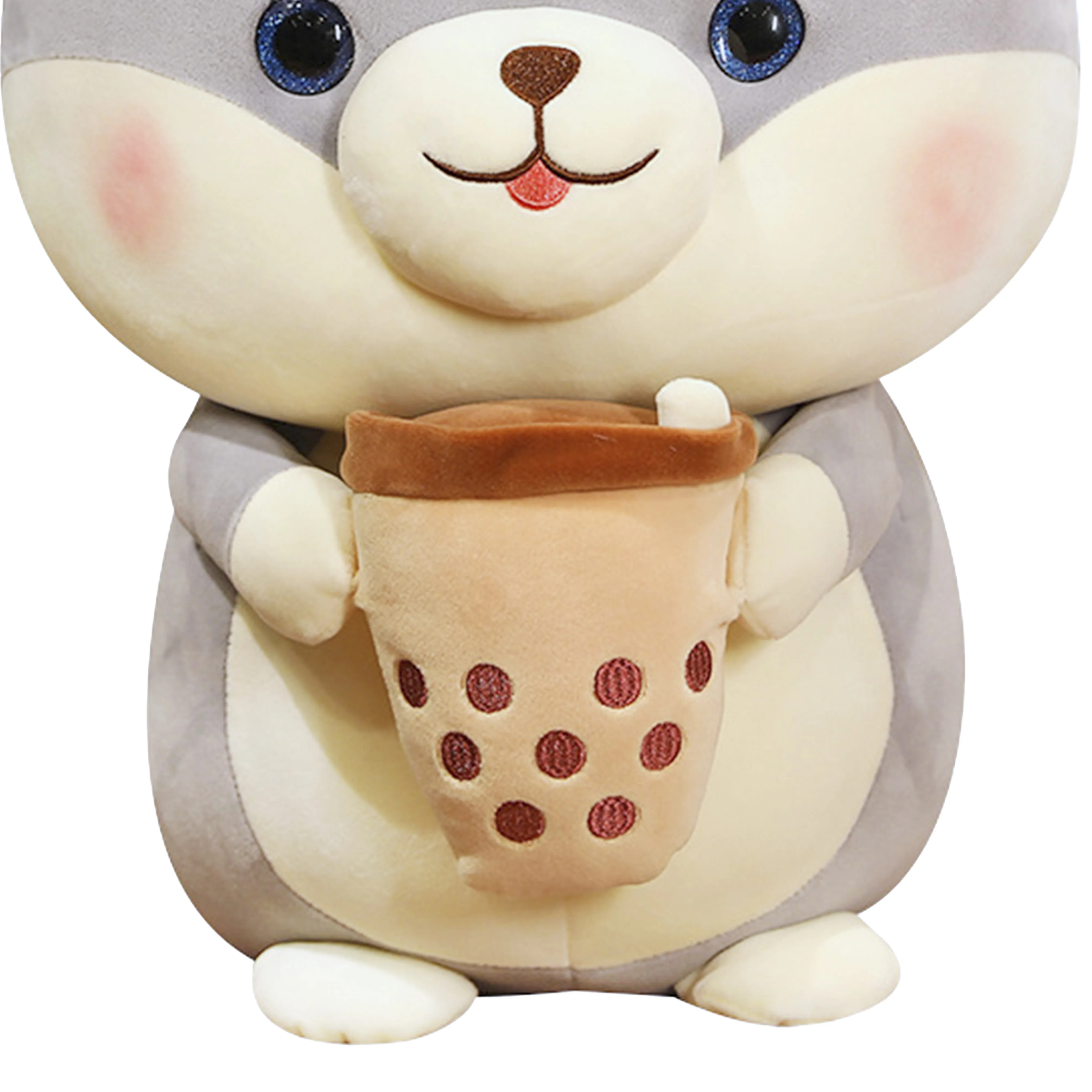 Cute Drink Plush Toy Soft Stuffed Milk Tea Plush Boba Tea Cup Toy Bubble Tea Dog Pillow Cushion Kids Gift