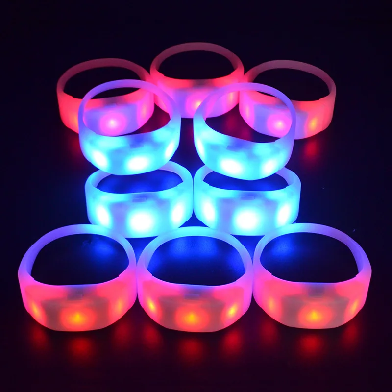 Wholesale Logo Custom Flashing Light Led Bracelet Multi Function Led Wristband