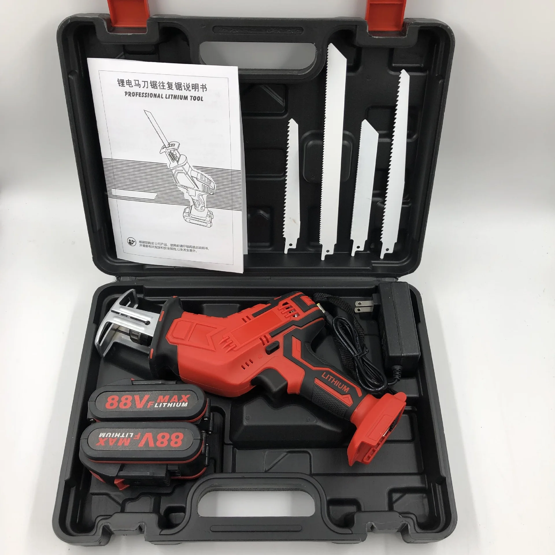 High Power Rechargeable Lithium Cordless Saber Saw Electric Reciprocating Saw Wood Metal PVC Cutting Blades Mini Electric Saw