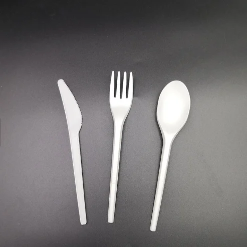PLA/CPLA compostable disposable plastic fork knife and spoon biodegradable cutlery sets