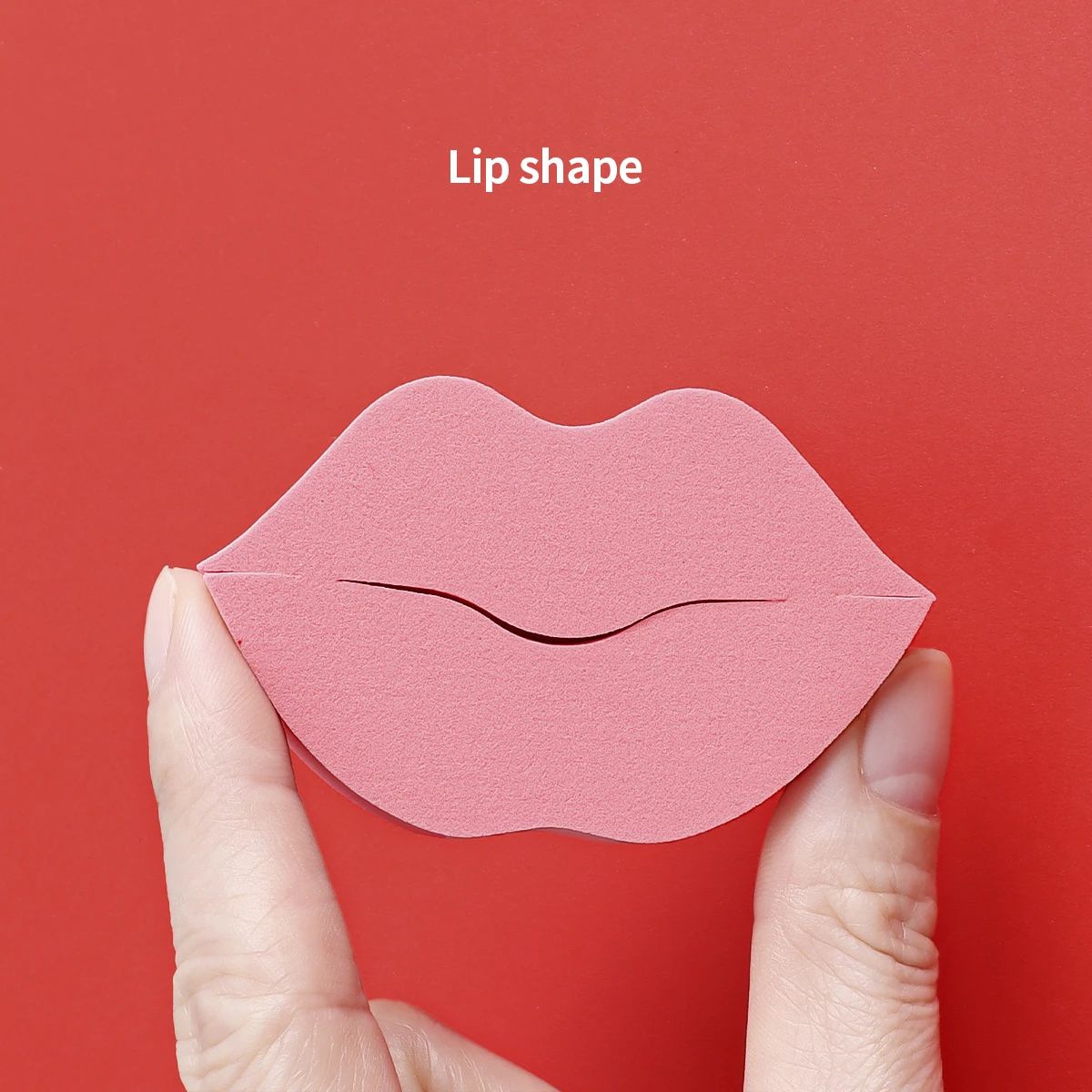 High Quality Soft Cotton Lip Shape Beauty Egg Cosmetic Puffs Washable and for Foundation and Eye Makeup Application