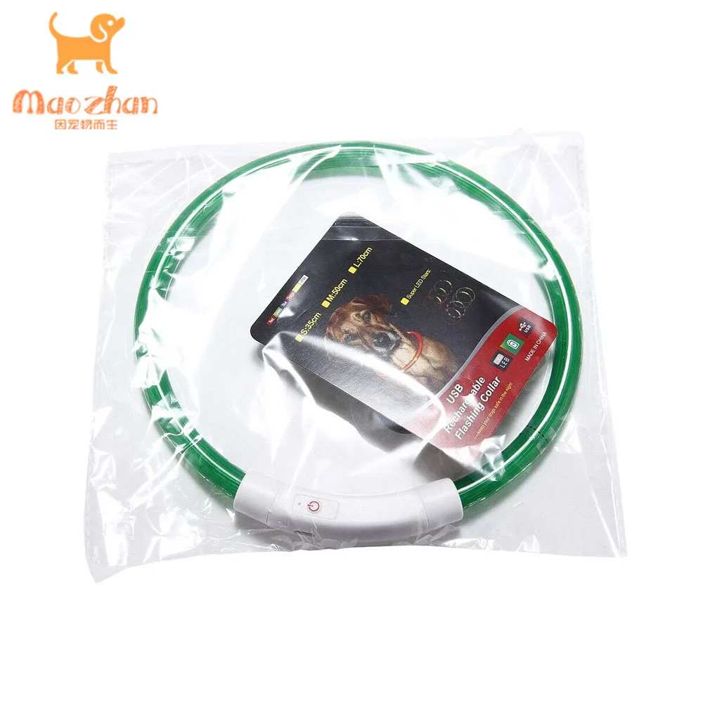 High Quality Pet Collars Accessories Supplies Adjustable Rechargeable Nylon Martingale  LED Flashing  Charm Dog Collar