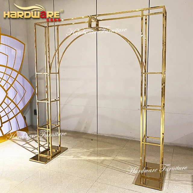 Необычный золотой обруч для свадьбы, дня рождения, Декор, металлический шар, арка, стойка для фона