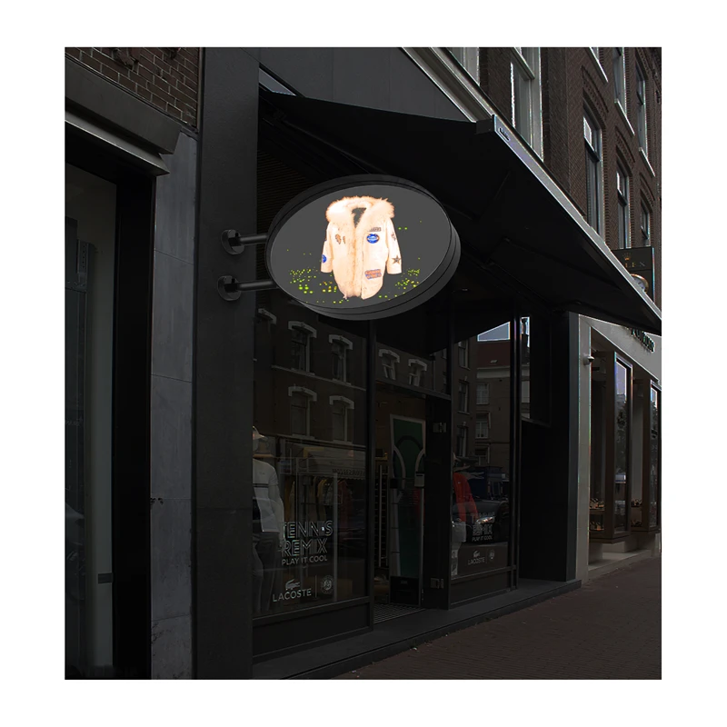 Customized outdoor digital sign full color light pole signs p6 advertising sign board