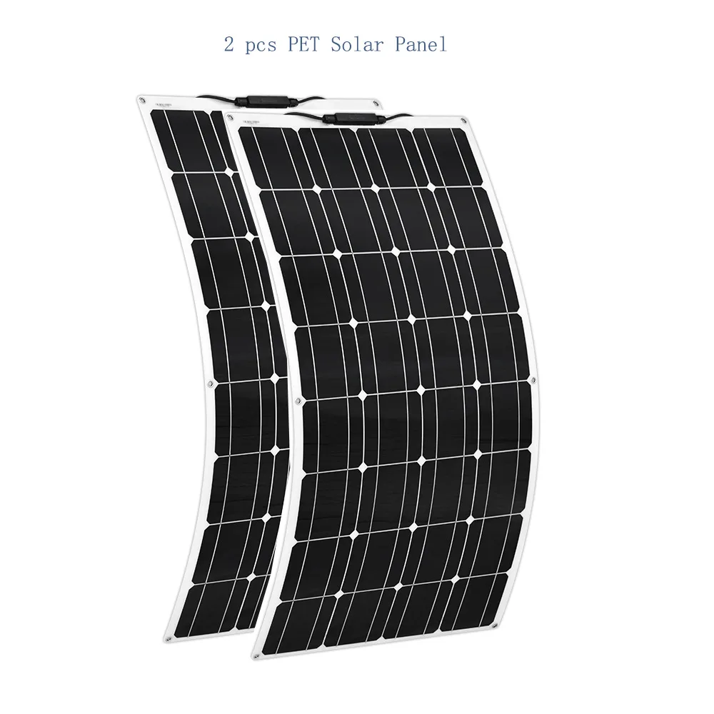 Flexible Solar Panel 100 Watt 12 Volt Monocrystalline Semi-Flexible Bendable Mono Off-Grid Charger for Solar Power System