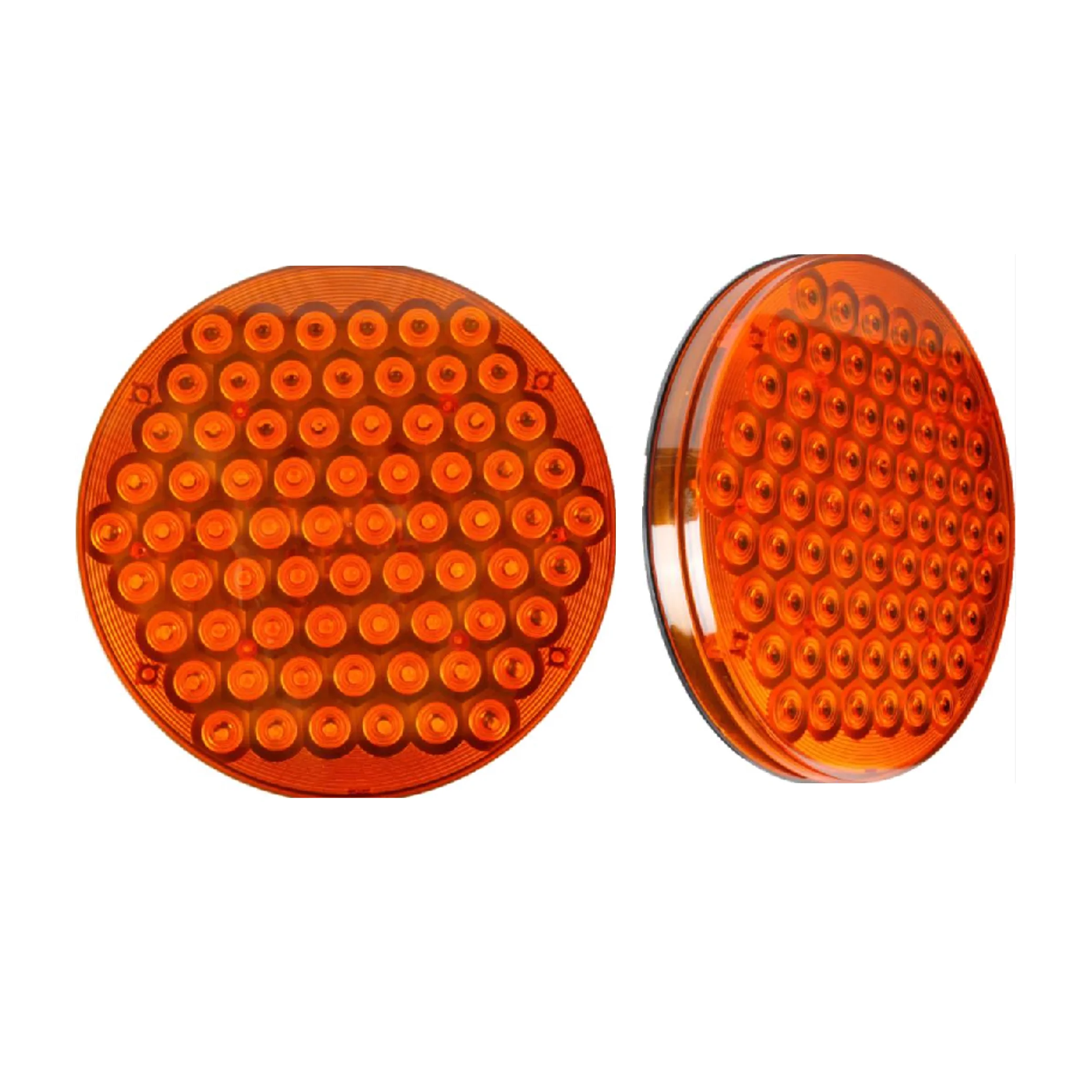 Amber Round Heavy Truck Engineering Vehicles Traffic Safety Warning Indicator Lights